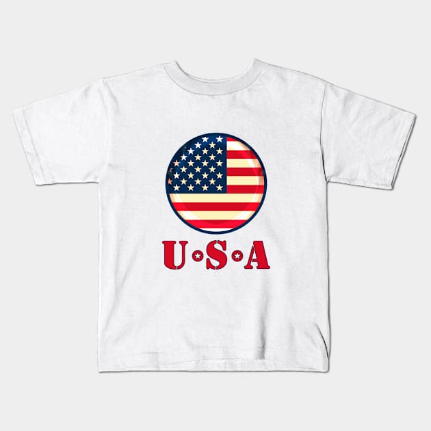 USA Kids T-Shirt by Gaspar Avila